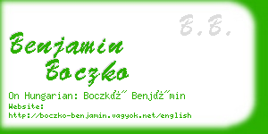 benjamin boczko business card